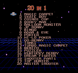 Asder - 20 in 1 (USA) (Unl) box art